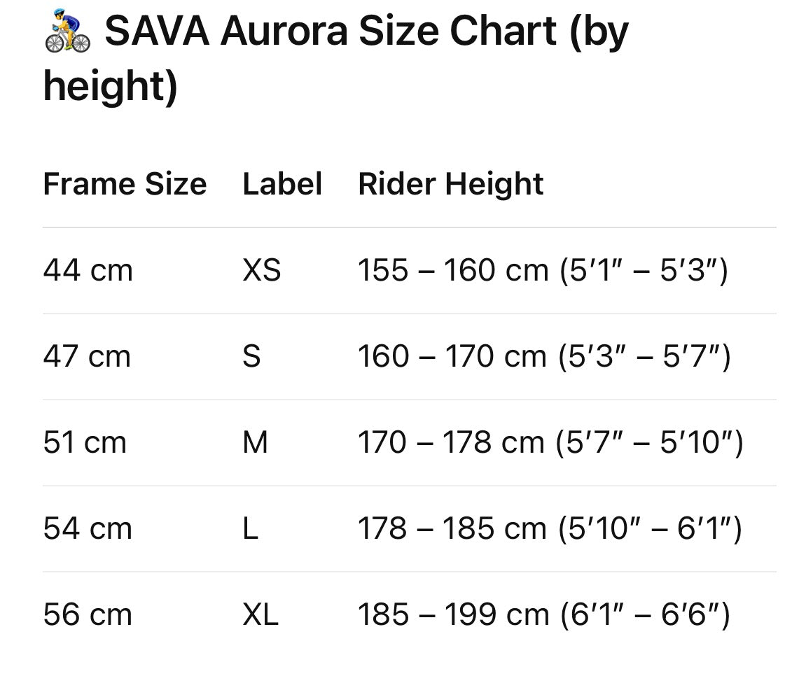 SAVA AURORA SR7.2-DYC CARBON ROAD BIKE - 2025