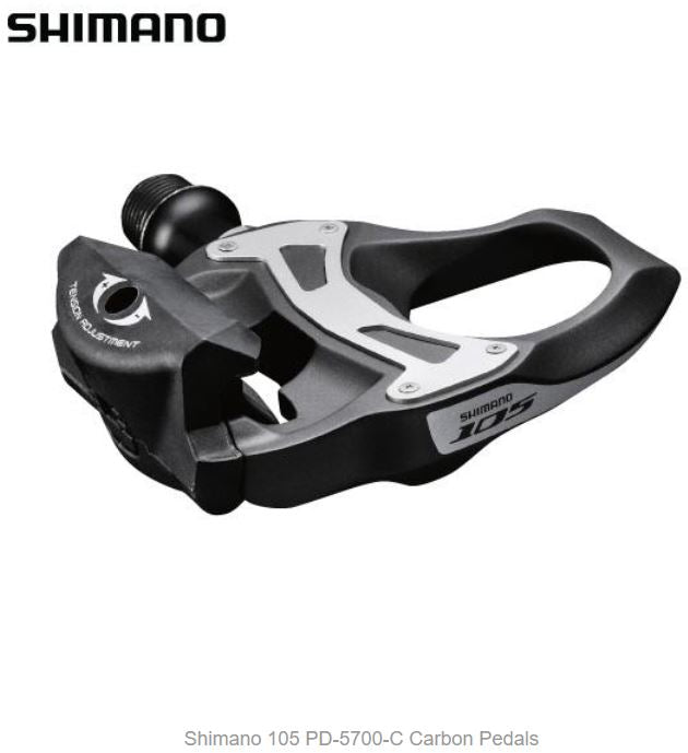 Pedals Shimano 105 PD-5700- Clipless- Carbon- 275 g - Pre-Owned